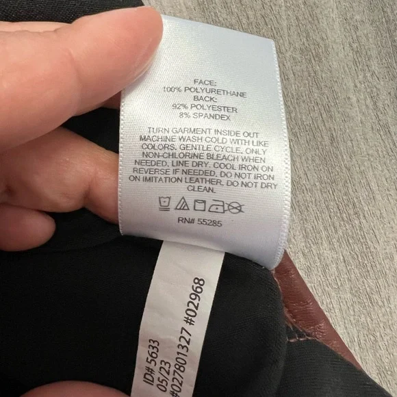 Express Chocolate Faux Leather Brown Mini Dress - Picture 8 of 8